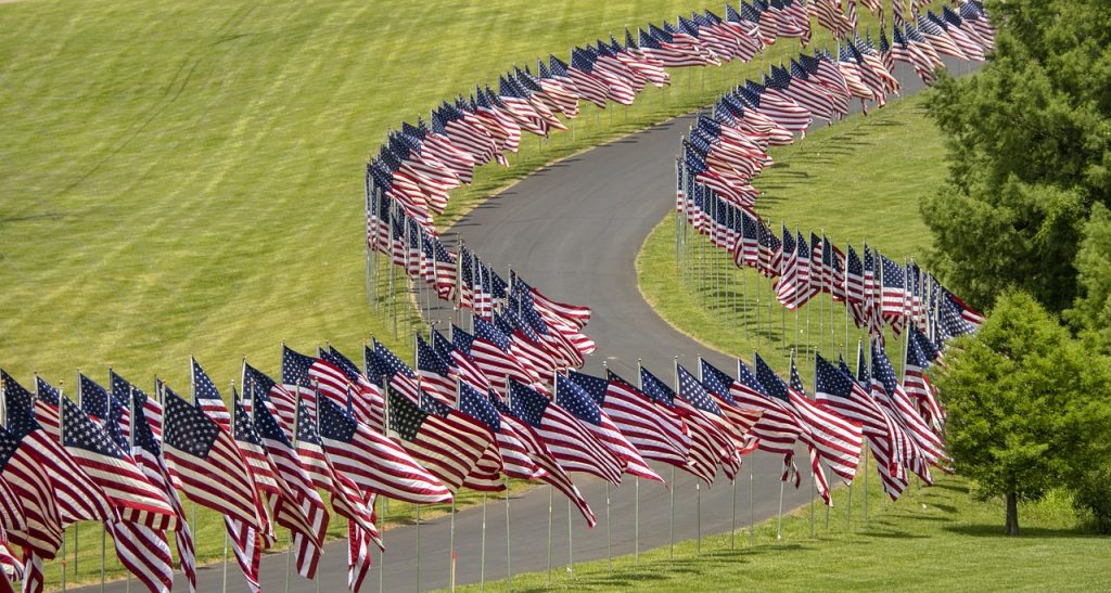 flags, america, american